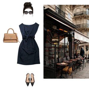 Mon Petit Oiseau/Anthropologie | Silk classic little black dress